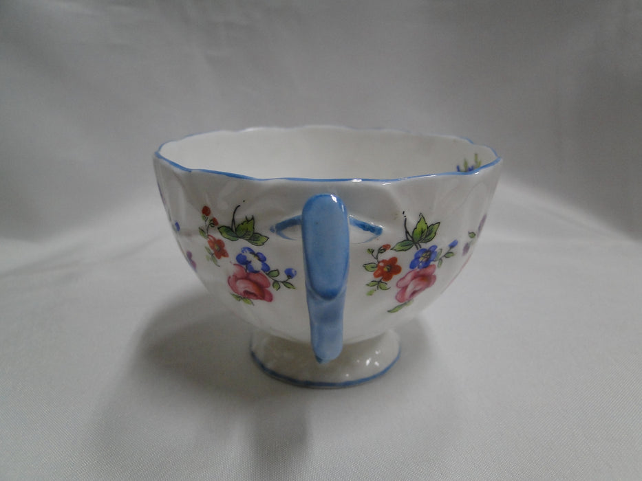 RARE !!! Stunning Stanley Cabbage roses pattern on baby blue shade teacup  set