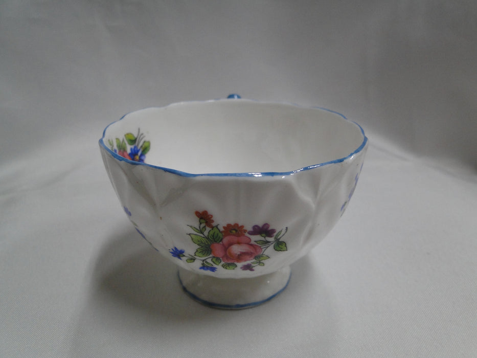 Aynsley Cabbage Rose & Florals, Blue Trim: Cup & Saucer Set, 2 1/4", No. 765788