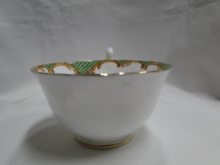 Aynsley Green Corners, Multicolored Florals: Cup & Saucer Set, 2 1/8" Tall