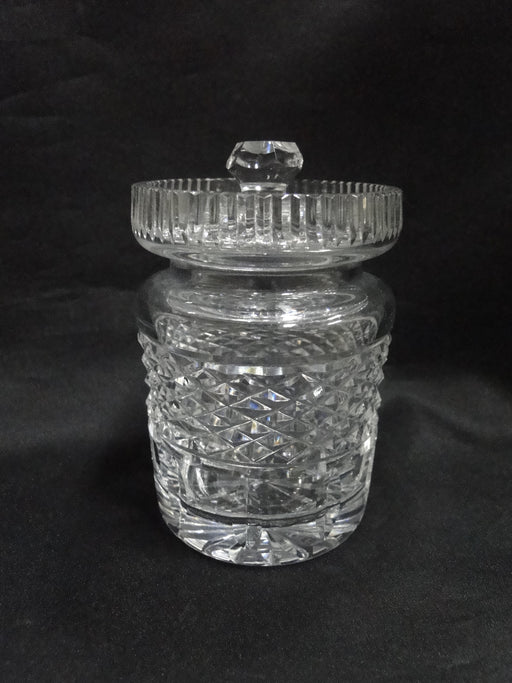 Waterford Crystal, Vertical & Cross Hatch: Honey / Jam / Jelly Jar & Lid, 4 3/4"