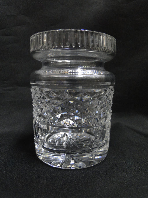 Waterford Crystal, Vertical & Cross Hatch: Honey / Jam / Jelly Jar & Lid, 4 3/4"