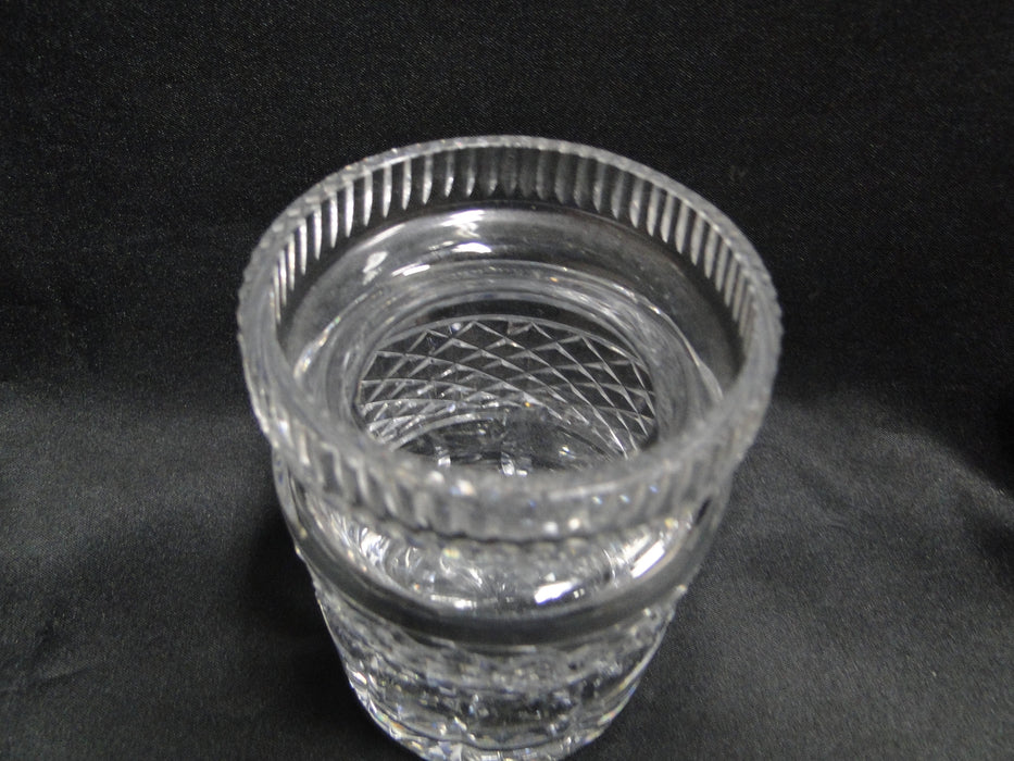 Waterford Crystal, Vertical & Cross Hatch: Honey / Jam / Jelly Jar & Lid, 4 3/4"