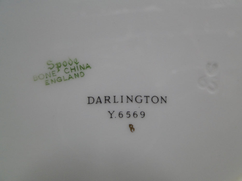 Spode Darlington Teal, Teal Flowers: Oval Serving / Vegetable Bowl, 10" x 7"