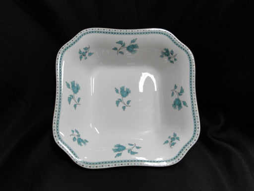 Spode Darlington Teal, Teal Flowers: Square Serving / Vegetable Bowl, 9 1/4"