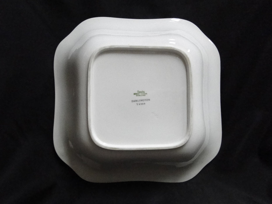 Spode Darlington Teal, Teal Flowers: Square Serving / Vegetable Bowl, 9 1/4"