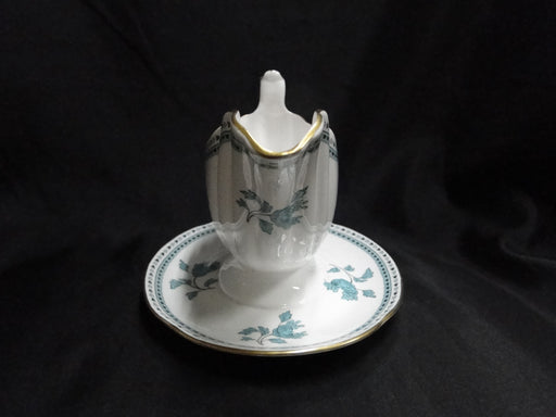 Spode Darlington Teal, Teal Flowers: Gravy w/ Attached Underplate