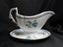 Spode Darlington Teal, Teal Flowers: Gravy w/ Attached Underplate