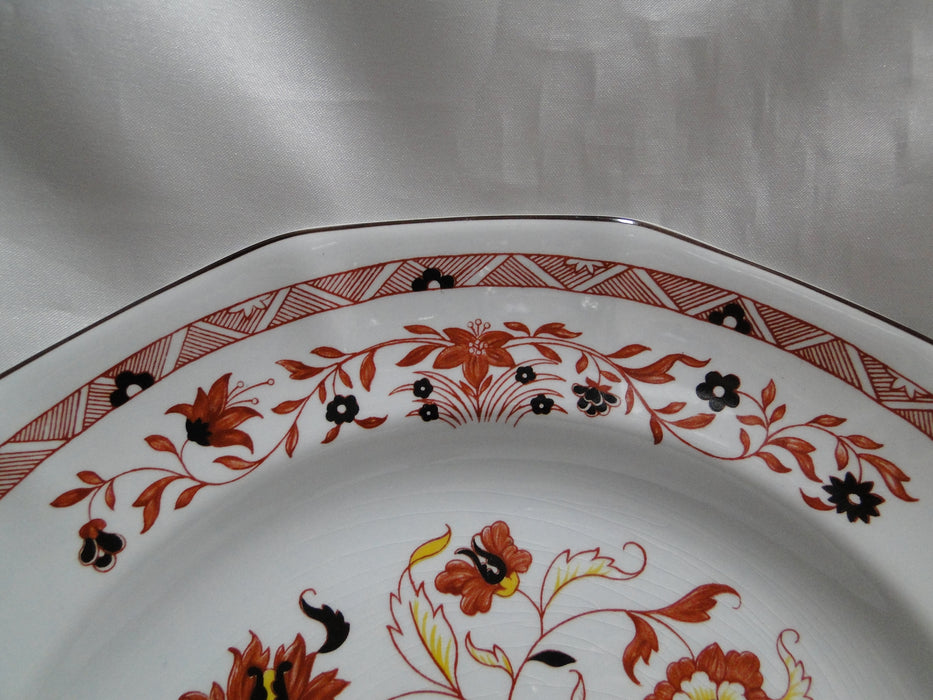 Wedgwood Kashmar, Red, Brown, & Yellow Flowers: Dinner Plate, 10 1/4", Crazing