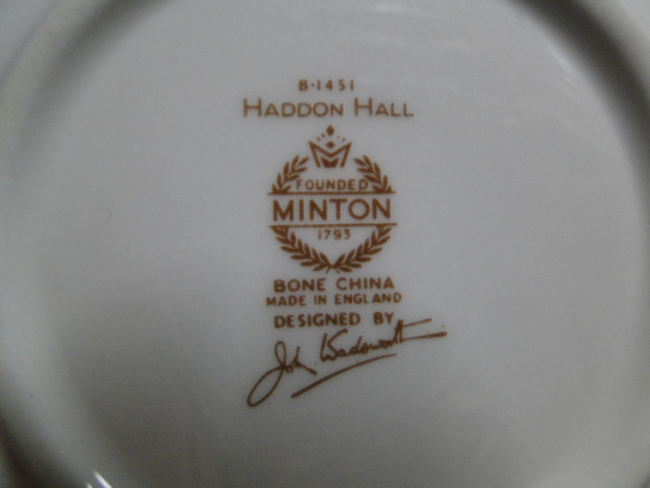 Minton Haddon Hall B1451, Floral Chintz, Green Trim: Cup & Saucer Set, 2 1/4"