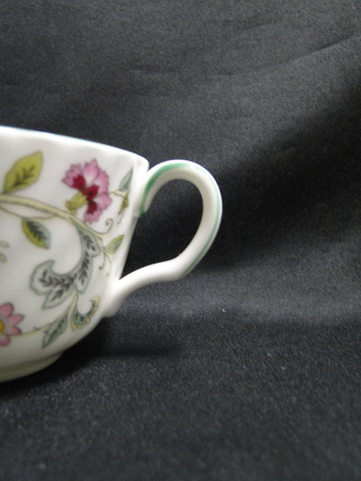 Minton Haddon Hall B1451, Floral Chintz, Green Trim: Cup & Saucer Set, 2 1/4"