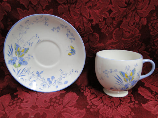 Heathcote Butterflies, Blue, Yellow: Cup & Saucer Set (s)