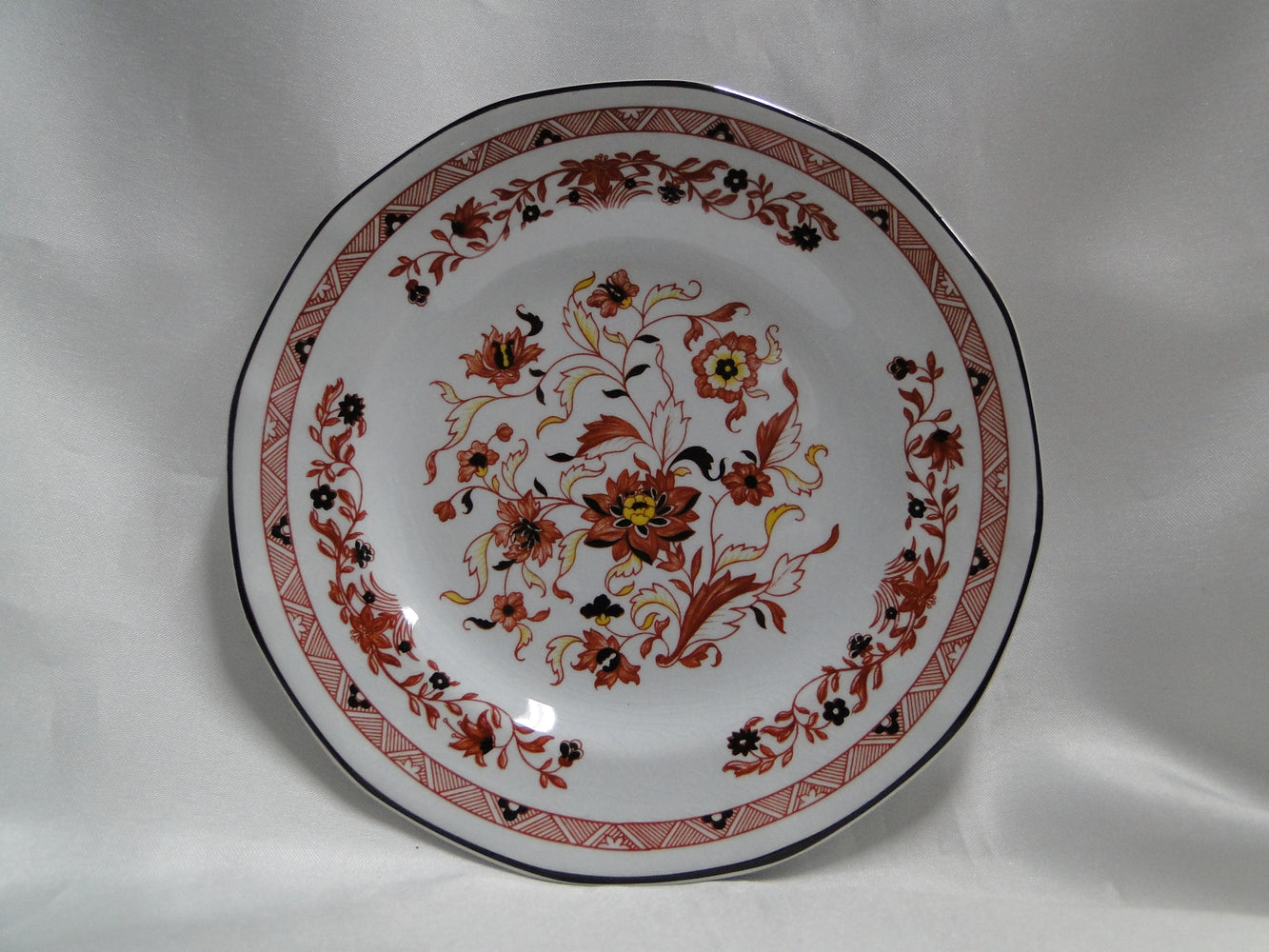 Wedgwood Kashmar, Red, Brown, & Yellow Flowers: Bread Plate (s), 6 1/8", Crazing