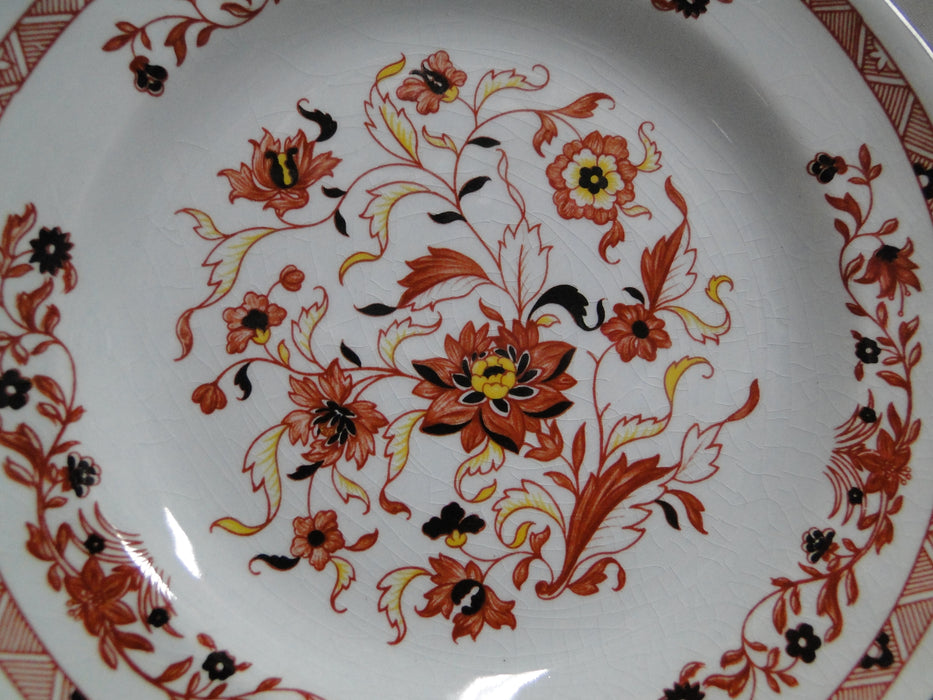 Wedgwood Kashmar, Red, Brown, & Yellow Flowers: Bread Plate (s), 6 1/8", Crazing