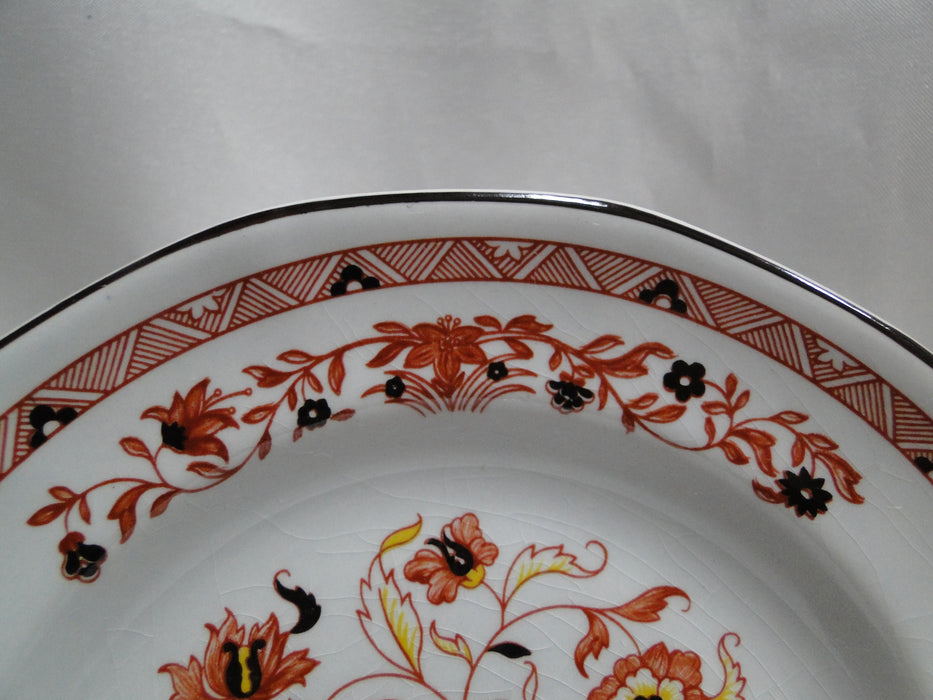Wedgwood Kashmar, Red, Brown, & Yellow Flowers: Bread Plate (s), 6 1/8", Crazing