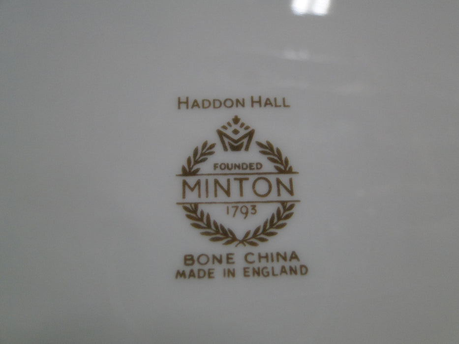 Minton Haddon Hall B1451, Floral Chintz, Green Trim: Oval Tray, 8 5/8"