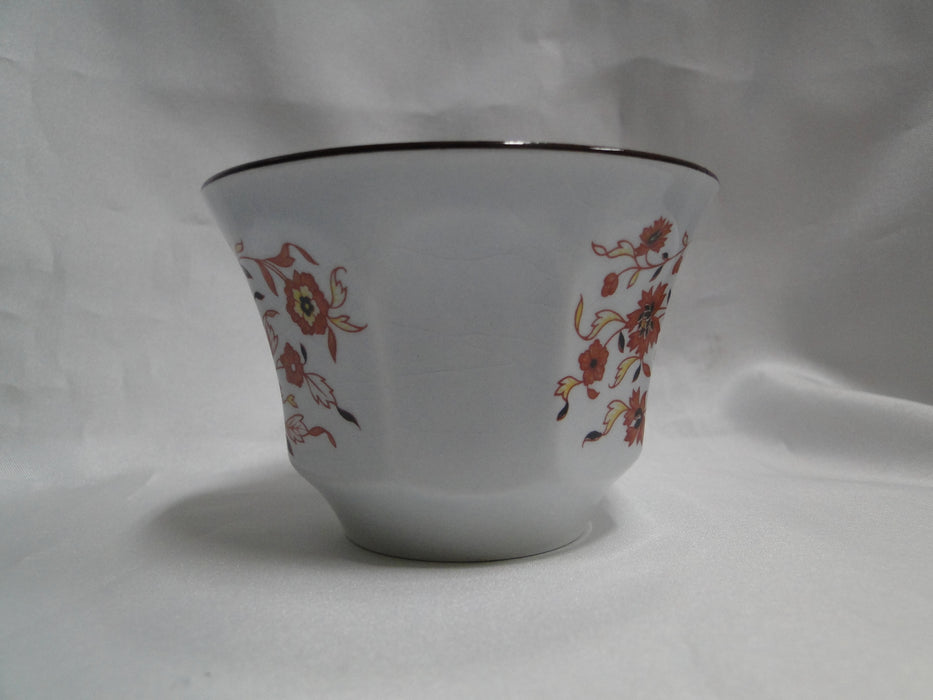 Wedgwood Kashmar, Red, Brown, & Yellow Flowers: Cup & Saucer Set 2 1/2", Crazing