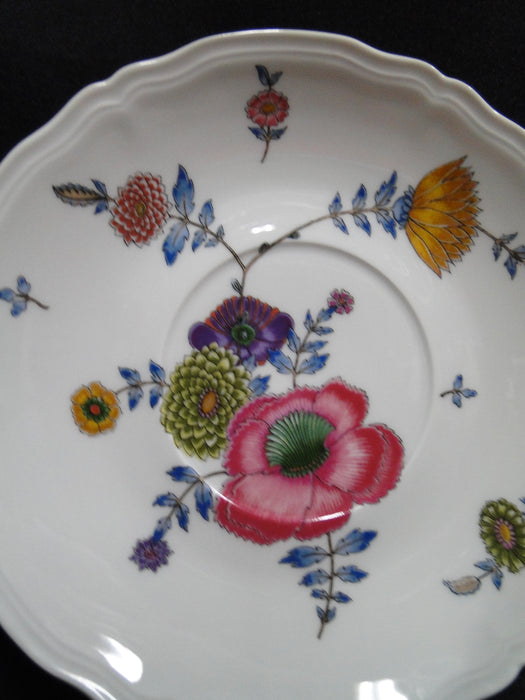 Raynaud Ceralene Anemones, Multicolored Flowers: Cream Soup & Saucer Set