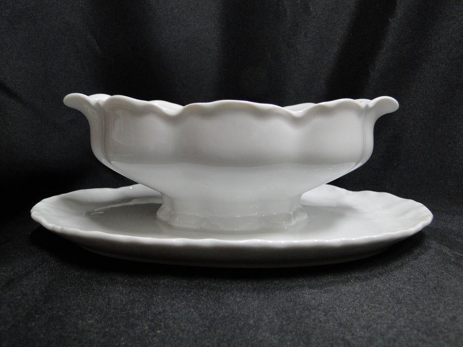 Hutschenreuther Racine, White: Gravy Boat w/ Attached Underplate, 1814