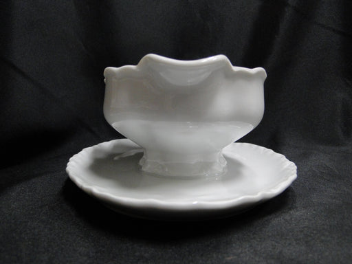 Hutschenreuther Racine, White: Gravy Boat w/ Attached Underplate, 1814