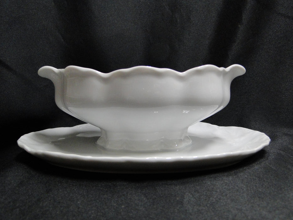 Hutschenreuther Racine, White: Gravy Boat w/ Attached Underplate, 1814