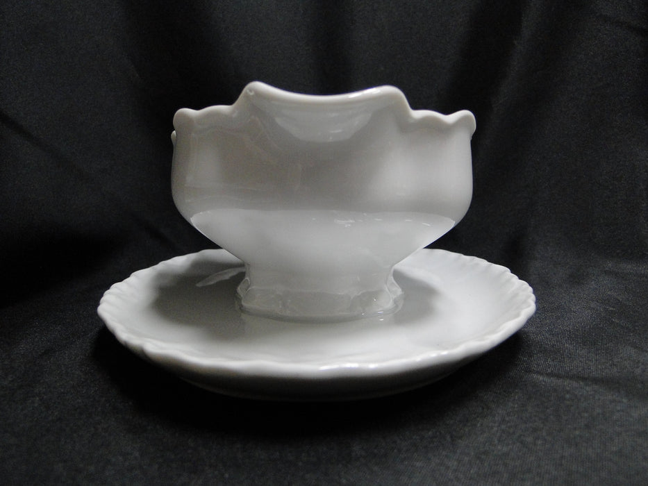 Hutschenreuther Racine, White: Gravy Boat w/ Attached Underplate, 1814