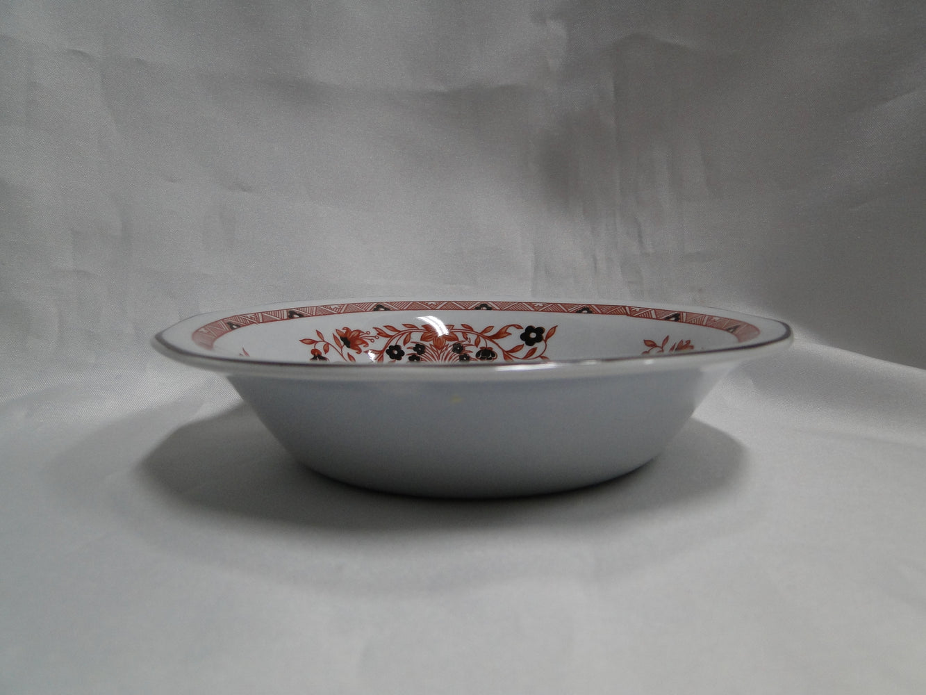 Wedgwood Kashmar, Red, Brown, & Yellow Flowers: Fruit Bowl, 5 3/4", Crazing