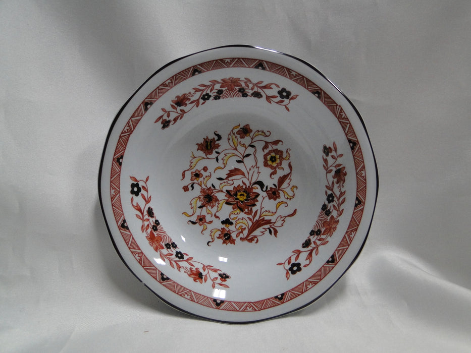 Wedgwood Kashmar, Red, Brown, & Yellow Flowers: Fruit Bowl, 5 3/4", As Is