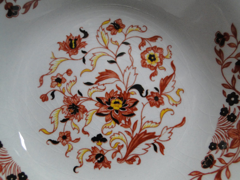 Wedgwood Kashmar, Red, Brown, & Yellow Flowers: Fruit Bowl, 5 3/4", As Is