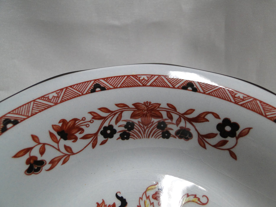 Wedgwood Kashmar, Red, Brown, & Yellow Flowers: Fruit Bowl, 5 3/4", As Is