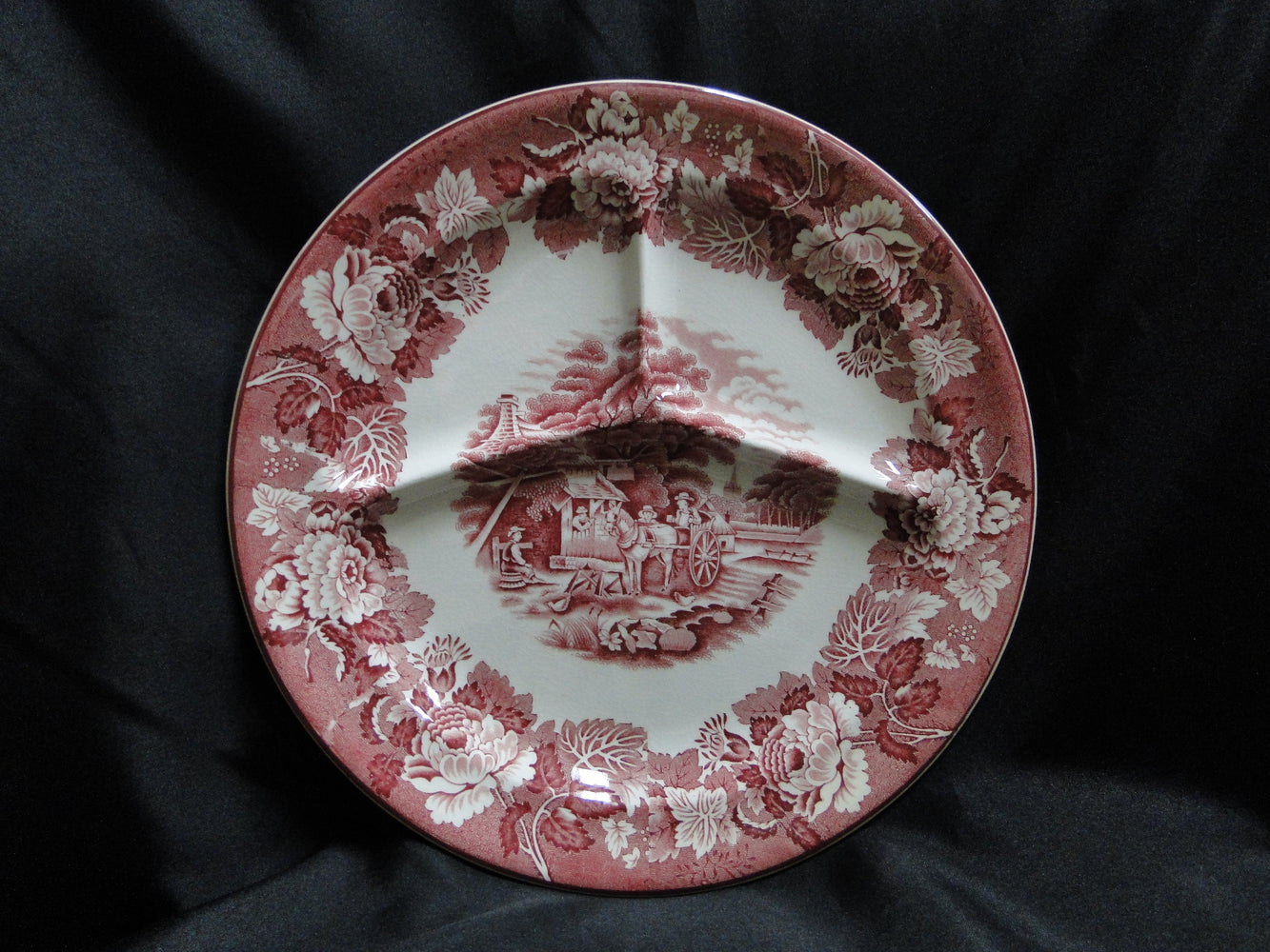 Wood & Sons English Scenery Pink, Scene, Smooth: Grill Dinner Plate (s), 10 3/4"