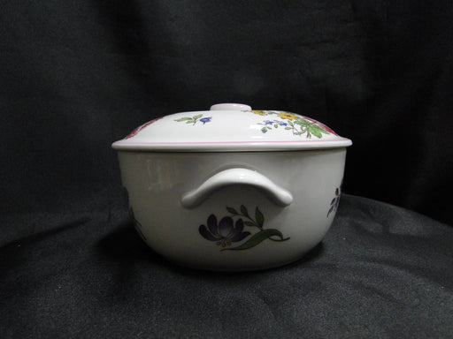 Spode Marlborough Sprays, Florals, Pink Trim: Individual Casserole & Lid