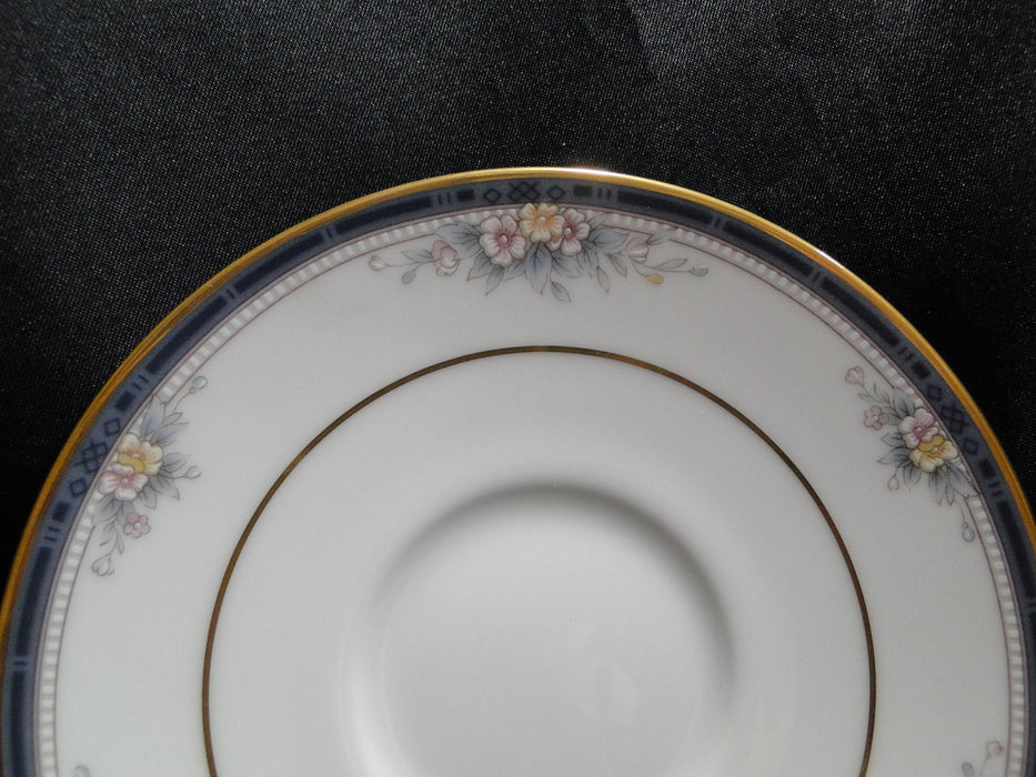 Noritake Ontario, 3763: Blue Gray Band, Floral: Cup & Saucer Set (s), 3" Tall
