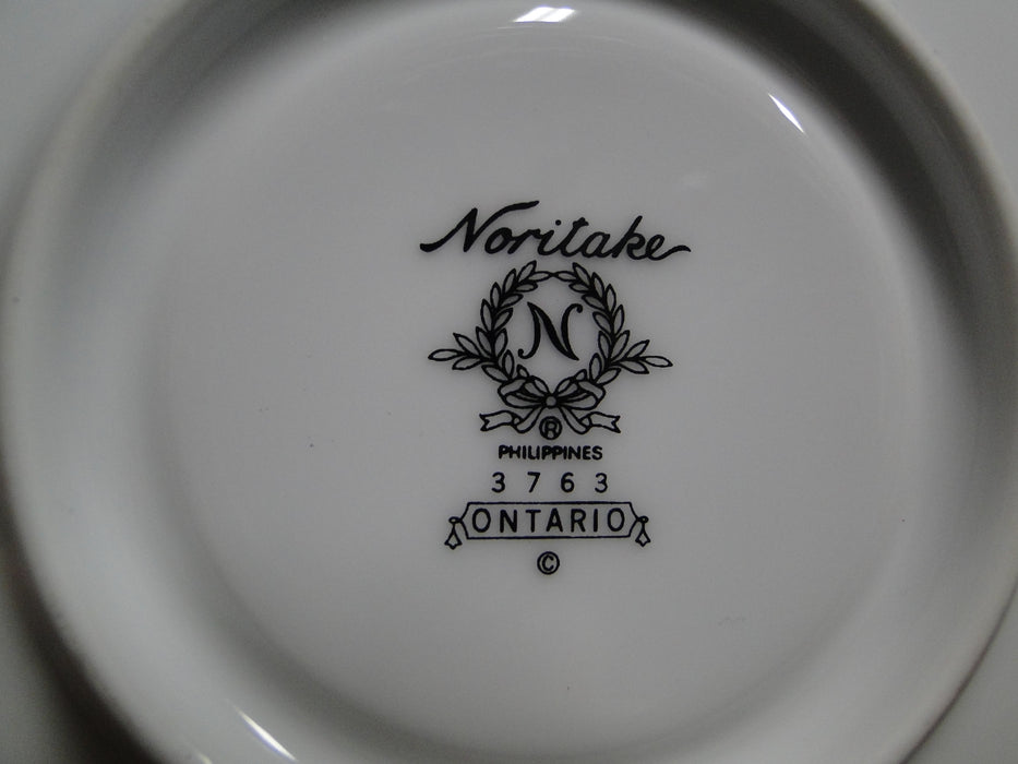 Noritake Ontario, 3763: Blue Gray Band, Floral: Cup & Saucer Set (s), 3" Tall