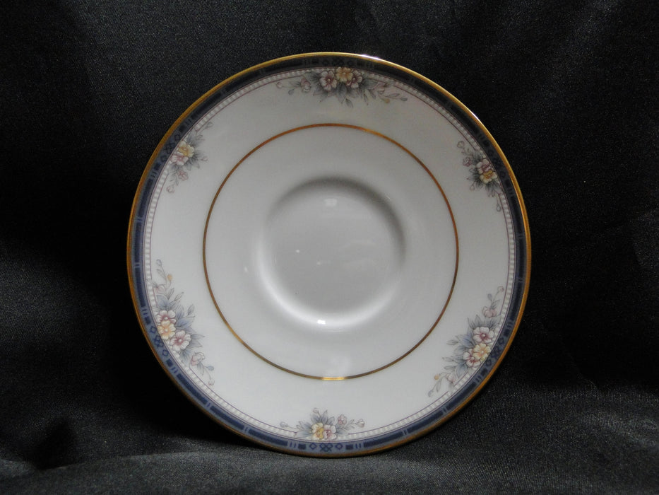 Noritake Ontario, 3763: Blue Gray Band, Floral: Cup & Saucer Set (s), 3" Tall