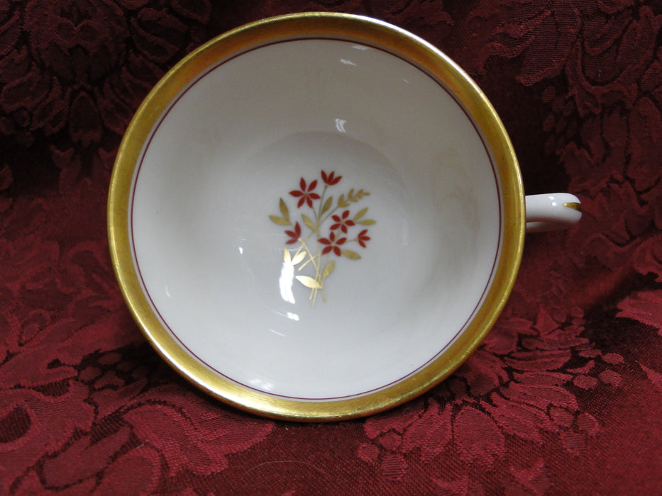 Lenox Nydia, Rust Flowers & Gold: Cup & Saucer Set (s), 2" Tall