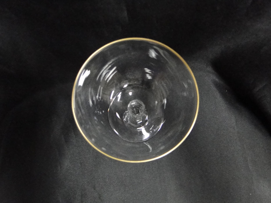 Lenox Mansfield Crystal, Gold Trim, Faceted Stem: Champagne / Sherbet(s), 5 1/4"