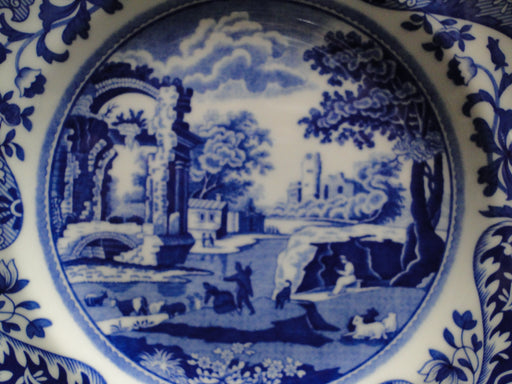 Spode Italian, Blue Scene, England: NEW Dinner Plate (s), 10 1/2"
