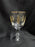 Tiffin Palais Versailles, Gold Design, Cut Ovals: Water or Wine Goblet, 6 7/8"