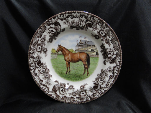 Spode Woodland Horses Thoroughbred, England: New Dinner Plate, 10 1/2",  Box