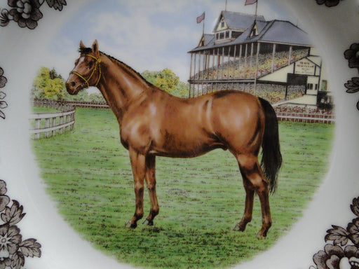 Spode Woodland Horses Thoroughbred, England: NEW Dinner Plate, 10 1/2",  Box