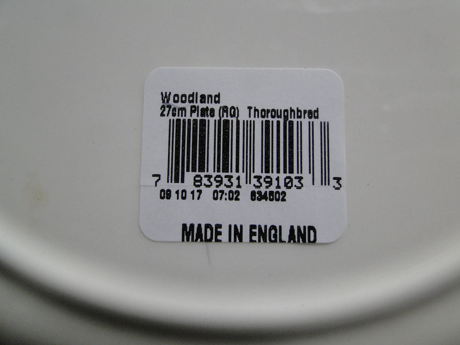 Spode Woodland Horses Thoroughbred, England: New Dinner Plate, 10 1/2",  Box