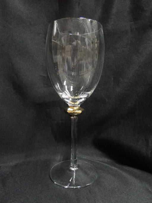 Luminescence L1U1, Gold Wafer on Stem: Water or Wine Goblet (s), 9 1/8" Tall