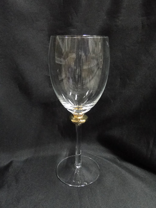 Luminescence L1U1, Gold Wafer on Stem: Water or Wine Goblet (s), 9 1/8" Tall