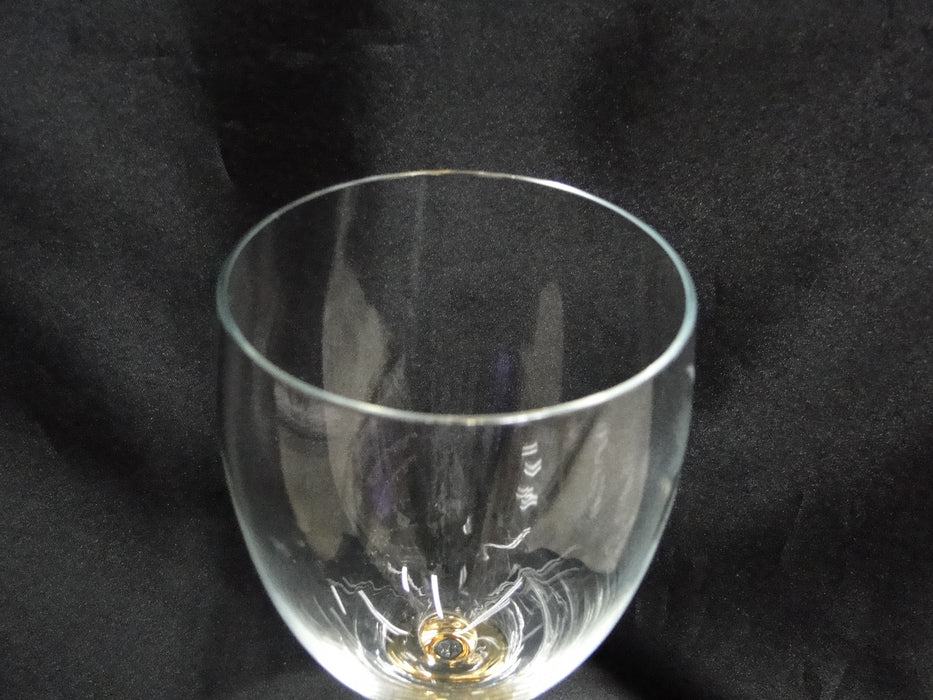 Luminescence L1U1, Gold Wafer on Stem: Water or Wine Goblet (s), 9 1/8" Tall