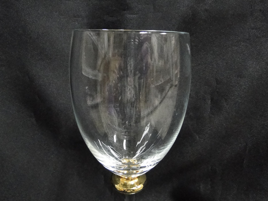 Luminescence L1U1, Gold Wafer on Stem: Water or Wine Goblet (s), 9 1/8" Tall