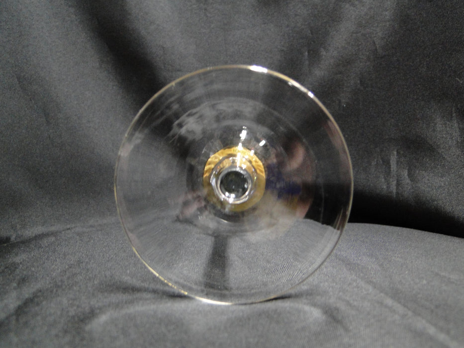 Luminescence L1U1, Gold Wafer on Stem: Water or Wine Goblet (s), 9 1/8" Tall