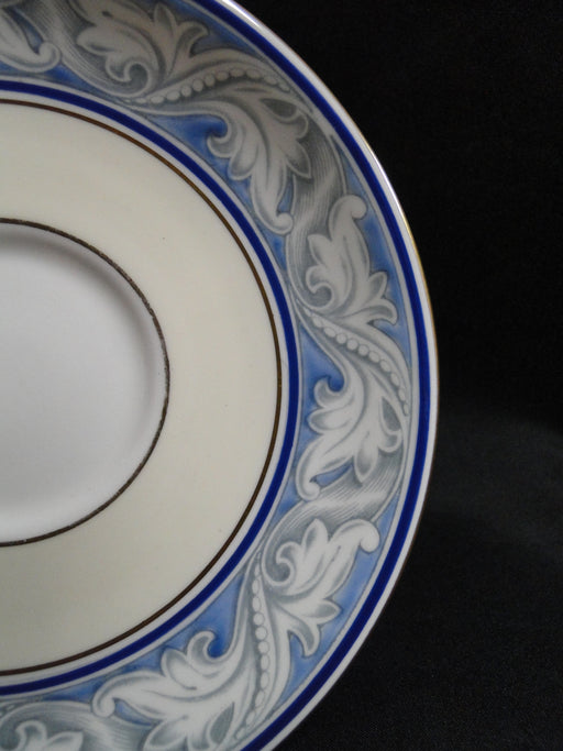 Royal Doulton The Tewkesbury, Scrolls on Blue Rim: 6 1/8" Saucer Only, As Is