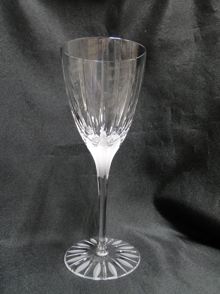 Crystal Clear Industries Linear Frost: Water or Wine Goblet, 8 1/8" Tall, Flaw