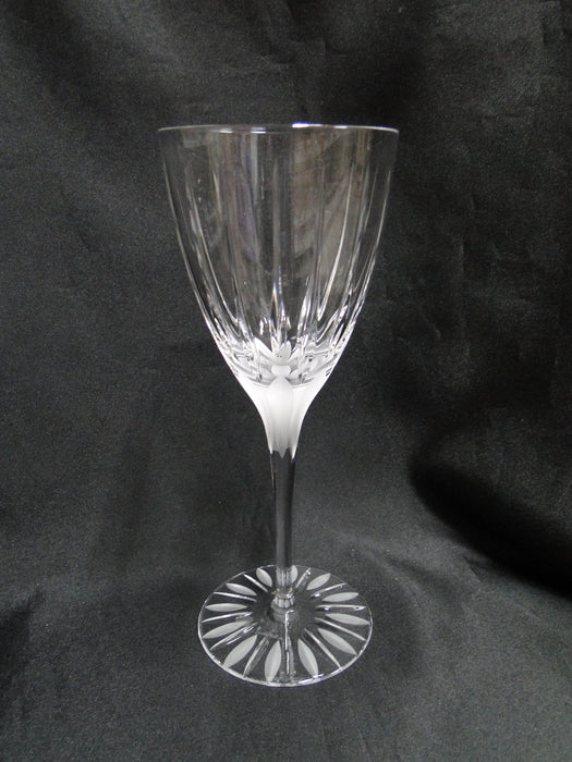 Crystal Clear Industries Linear Frost: Water or Wine Goblet, 8 1/8" Tall, Flaw