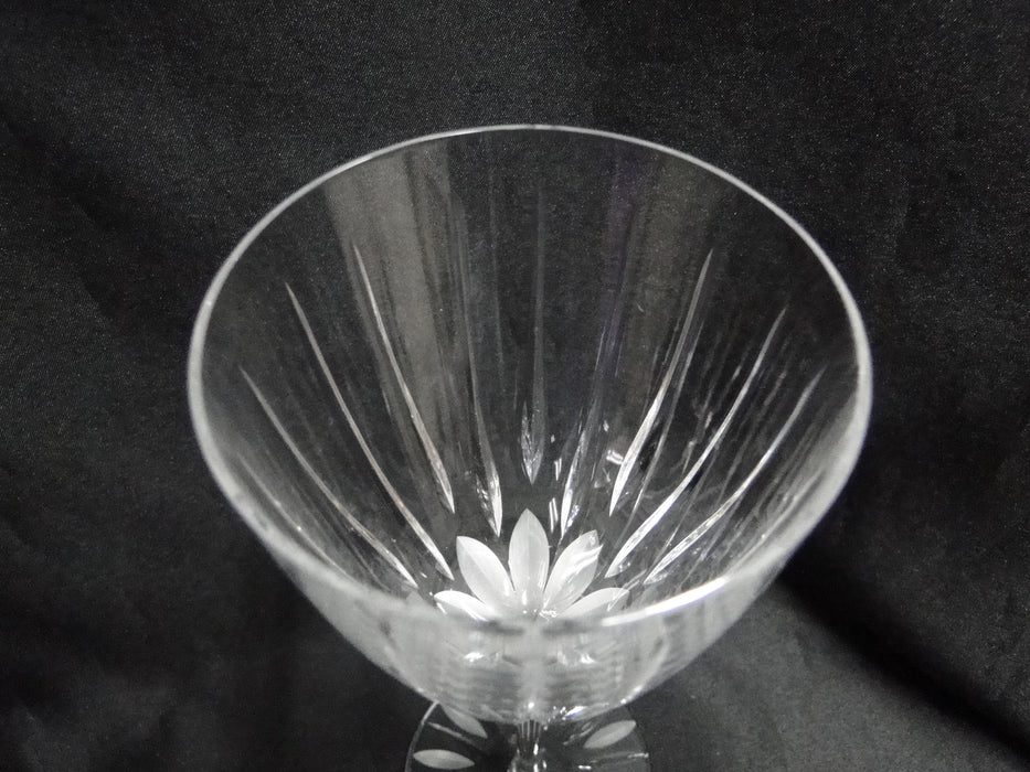 Crystal Clear Industries Linear Frost: Water or Wine Goblet, 8 1/8" Tall, Flaw